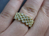 ESTATE 1.12CT DIAMOND 14KT YELLOW GOLD 3D MULTI ROW FLEXIBLE PANTHER LOVE RING