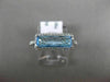 1.72CT DIAMOND & AAA BLUE TOPAZ 14KT WHITE GOLD 3D FILIGREE HALO ENGAGEMENT RING
