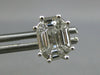 LARGE 1.09CT DIAMOND 18K WHITE GOLD MULTI SHAPE INVISIBLE OCTAGON STUD EARRINGS