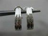 ESTATE WIDE .35CT DIAMOND 14KT WHITE GOLD PRINCESS CUT UMBRELLA CLIP ON EARRINGS