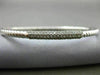 ESTATE .82CT DIAMOND 14KT WHITE GOLD 3D PAVE ROPE DESIGN BANGLE BRACELET
