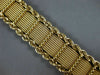 ANTIQUE WIDE AND LONG 14KT YELLOW GOLD 3D ROPE CLASSIC WEAVE MESH BRACELET #1924