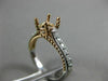 ESTATE .48CT DIAMOND 14KT 2 TONE GOLD 3D LUCIDA ROUND SEMI MOUNT ENGAGEMENT RING