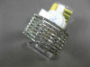 ESTATE WIDE .70CT DIAMOND 14KT WHITE GOLD 3D MULTI ROW WEDDING ANNIVERSARY RING