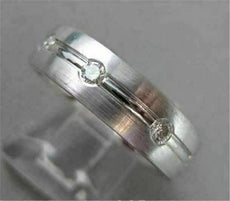 ESTATE WIDE 0.30CTW DIAMOND 14KT WHITE GOLD ETOILE MENS RING BEAUTIFUL!!! #19434