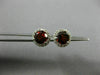 ESTATE 1.94CT DIAMOND & AAA GARNET 14KT WHITE GOLD 3D ROUND HALO STUD EARRINGS
