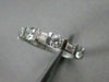 ESTATE .80CT EMERALD & ROUND DIAMOND 14KT WHITE GOLD 3D ANNIVERSARY RING #10907