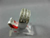 ESTATE WIDE 1.0CT DIAMOND 14KT WHITE GOLD 3 ROW SEMI ETERNITY ANNIVERSARY RING