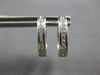 ANTIQUE .35CT DIAMOND 18KT WHITE GOLD 3D FILIGREE SQUARE HUGGIE EARRINGS #28016