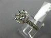 ESTATE WIDE .50CT DIAMOND 14K WHITE GOLD FILIGREE HALO SEMI MOUNT ENGAGMENT RING