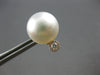 EXTRA LARGE .18CT DIAMOND & AAA SOUTH SEA PEARL 18K ROSE GOLD HALO STUD EARRINGS