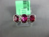 1.20CT DIAMOND & AAA RUBY 18KT WHITE GOLD OVAL & ROUND WEDDING ANNIVERSARY RING