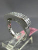 ESTATE 1.14CT PRINCESS DIAMOND 18KT WHITE GOLD 3 ROW INVISIBLE ANNIVERSARY RING