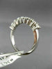 ESTATE .53CT DIAMOND 14KT WHITE GOLD SEMI ETERNITY WEDDING ANNIVERSARY RING #362