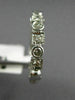 ESTATE .26CT DIAMOND 14K WHITE GOLD ROUND & SQUARE FILIGREE ETERNITY RING #14417
