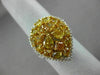 EXTRA LARGE 4.2CT WHITE & INTENSE YELLOW DIAMOND 18K 2 TONE GOLD PEAR SHAPE RING