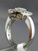 ESTATE LARGE 2.18CT ROUND & BAGUETTE DIAMOND 18KT WHITE GOLD 3D CLUSTER FUN RING