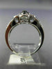ESTATE WIDE .50CT WHITE & BLACK DIAMOND 14KT WHITE GOLD 3D PAVE FLOWER FUN RING