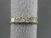 ESTATE .78CT PRINCESS DIAMOND ANNIVERSARY 14K YELLOW GOLD 3D WEDDING RING #16881
