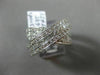 ESTATE LARGE 2.30CT ROUND & PRINCESS DIAMOND 14KT WHITE GOLD X LOVE DOUBLE RING