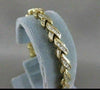 ANTIQUE 1.75CT DIAMOND 14K YELLOW GOLD TWIST BRACELET 6MM WIDE 7.50" INCH #18694