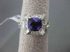 ESTATE 2.48CT DIAMOND & AAA AMETHYST 14KT WHITE GOLD 3D FILIGREE ENGAGEMENT RING