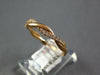 ESTATE .13CT DIAMOND 18KT ROSE GOLD 3D MATTE & SHINY ROPE SEMI ETERNITY FUN RING