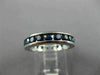 ESTATE 1.20CT AAA ROUND SAPPHIRE 14KT WHITE GOLD 3D CHANNEL ETERNITY RING #22442