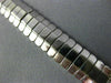 ESTATE WIDE 3.15CT ROUND & PRINCESS DIAMOND 14K WHITE GOLD 3 ROW TENNIS BRACELET