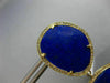 ESTATE MASSIVE 66.70CT ROUND DIAMOND & LAPIS 14K YELLOW GOLD 3D HANGING EARRINGS