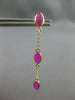 4.60CT AAA RUBY 14KT YELLOW GOLD 3D MARQUISE SHAPE BY THE YARD HANGING EARRINGS