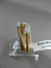 ESTATE .32CT DIAMOND 18KT WHITE & YELLOW GOLD 3D 3 ROW CRISS CROSS FLEXIBLE RING
