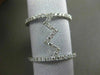 ESTATE WIDE .67CT ROUND DIAMOND 18KT WHITE GOLD 3D ZIG ZAG DOUBLE ROW FUN RING