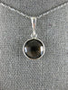 ESTATE 3.0CT AAA SMOKEY TOPAZ 14KT WHITE GOLD 3D CLASSIC BEZEL ROUND PENDANT