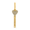.30CT DIAMOND 14K YELLOW GOLD PAVE HEART SHAPE CUBAN FUN HUGGIE HANGING EARRINGS