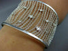 ESTATE WIDE .56CT DIAMOND 14K WHITE GOLD 3D FLEXIBLE BY THE YARD BANGLE BRACELET