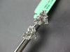 1.48CT DIAMOND 18K WHITE GOLD PRINCESS & MOON CUT INVISIBLE HEART STUD EARRINGS