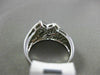 ESTATE WIDE .85CT ROUND DIAMOND 14KT WHITE GOLD 3D PAVE MULTI ROW FUN LOVE RING