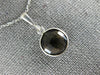 ESTATE 3.0CT AAA SMOKEY TOPAZ 14KT WHITE GOLD 3D CLASSIC BEZEL ROUND PENDANT