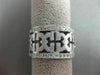 ESTATE LARGE .50CT DIAMOND 14K GOLD CLASSIC MATTE & SHINY OPEN FILIGREE FUN RING
