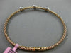 ESTATE .35CT DIAMOND 14KT WHITE & ROSE GOLD PAST PRESENT FUTURE BANGLE BRACELET