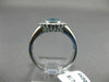 ESTATE WIDE 1.27CT DIAMOND & AAA BLUE TOPAZ 14KT WHITE GOLD HALO ENGAGEMENT RING