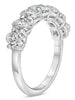 2.13CT DIAMOND 14K WHITE GOLD OVAL CLASSIC 7 STONE SHARED PRONG ANNIVERSARY RING