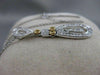 ESTATE FANCY YELLOW DIAMOND 14K WHITE 2 TONE GOLD FILIGREE PENDANT F/G VS #19538