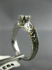 ANTIQUE .52CT OLD MINE DIAMOND 18KT WHITE GOLD 3D FILIGREE ENGAGEMENT RING #9318