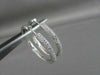 ESTATE 1.0CT DIAMOND HOOP EARRINGS 14K WHITE GOLD 30mm SIMPLY BEAUTIFUL!!!!!!!!!