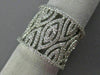 ESTATE LARGE 1.18CT DIAMOND 14KT WHITE GOLD 3D MULTI LEAF OPEN FILIGREE FUN RING
