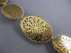 ESTATE LARGE .18CT DIAMOND 14K YELLOW GOLD 3D WOVEN MULTI LINK OVAL FUN BRACELET