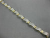 ESTATE WIDE 3.75CT DIAMOND 14KT TWO TONE GOLD 3D MULTI ROW WAVE TENNIS BRACELET