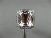 ESTATE X LARGE 10.64CT DIAMOND & AAA KUNZITE 14KT WHITE GOLD FILIGREE HALO RING